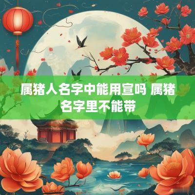 属猪人名字中能用宣吗 属猪名字里不能带