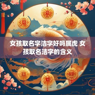 女孩取名字洁字好吗属虎 女孩取名洁字的含义