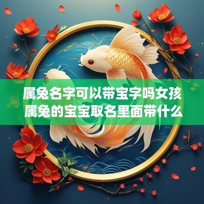 属兔名字可以带宝字吗女孩 属兔的宝宝取名里面带什么好