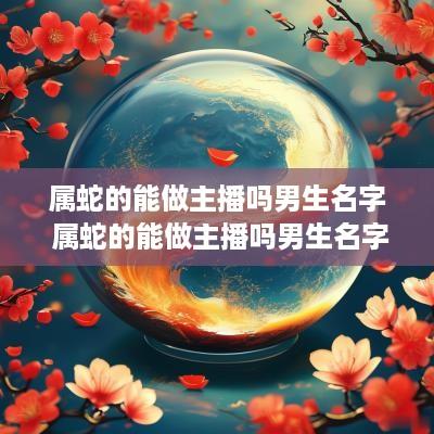 属蛇的能做主播吗男生名字 属蛇的能做主播吗男生名字怎么取