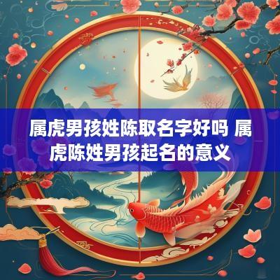 属虎男孩姓陈取名字好吗 属虎陈姓男孩起名的意义