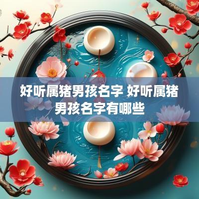 好听属猪男孩名字 好听属猪男孩名字有哪些