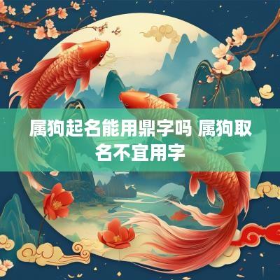 属狗起名能用鼎字吗 属狗取名不宜用字