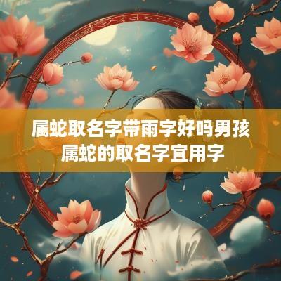 属蛇取名字带雨字好吗男孩 属蛇的取名字宜用字