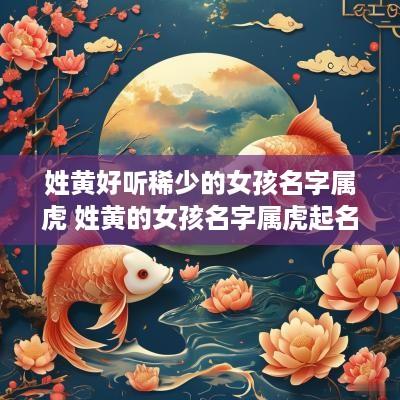 姓黄好听稀少的女孩名字属虎 姓黄的女孩名字属虎起名