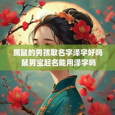 属鼠的男孩取名字泽宇好吗 鼠男宝起名能用泽字吗