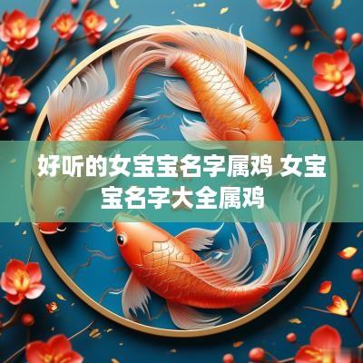 好听的女宝宝名字属鸡 女宝宝名字大全属鸡