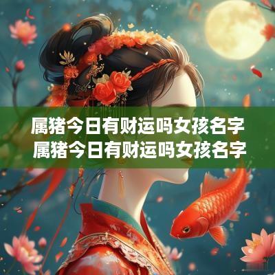 属猪今日有财运吗女孩名字 属猪今日有财运吗女孩名字叫什么