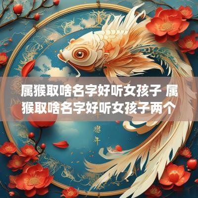属猴取啥名字好听女孩子 属猴取啥名字好听女孩子两个字