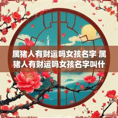 属猪人有财运吗女孩名字 属猪人有财运吗女孩名字叫什么