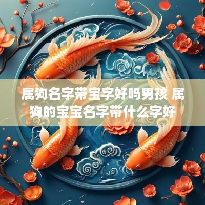 属狗名字带宝字好吗男孩 属狗的宝宝名字带什么字好
