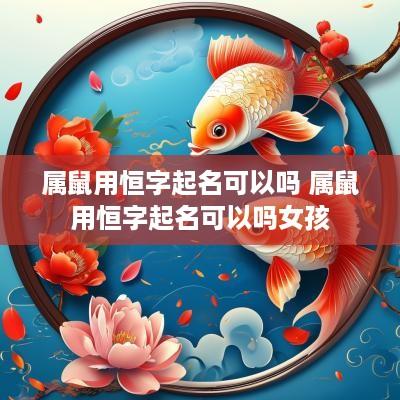 属鼠用恒字起名可以吗 属鼠用恒字起名可以吗女孩