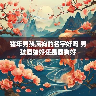 猪年男孩属狗的名字好吗 男孩属猪好还是属狗好