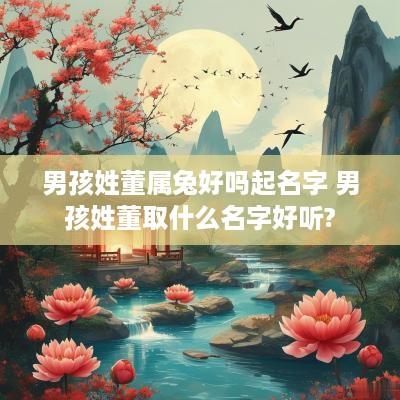 男孩姓董属兔好吗起名字 男孩姓董取什么名字好听?