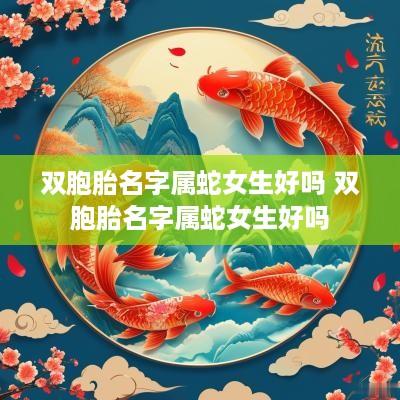 双胞胎名字属蛇女生好吗 双胞胎名字属蛇女生好吗