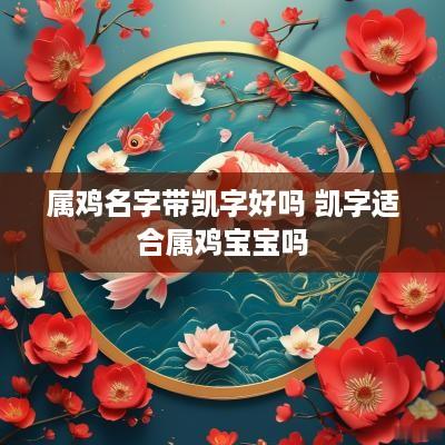 属鸡名字带凯字好吗 凯字适合属鸡宝宝吗