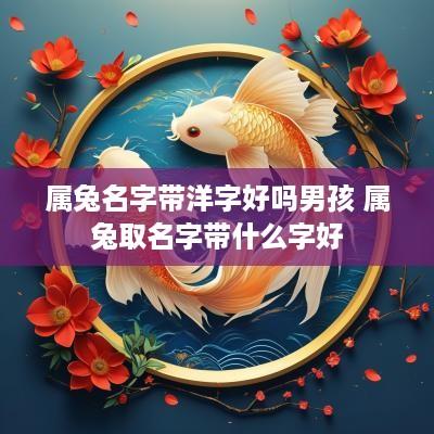 属兔名字带洋字好吗男孩 属兔取名字带什么字好