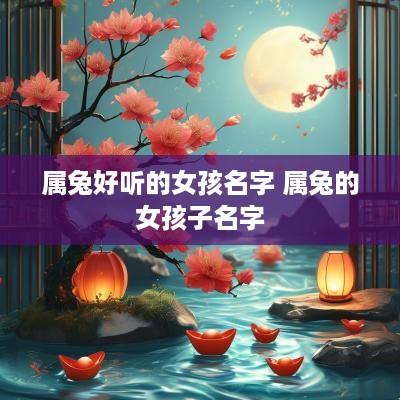 属兔好听的女孩名字 属兔的女孩子名字