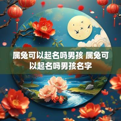 属兔可以起名吗男孩 属兔可以起名吗男孩名字