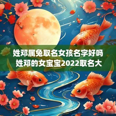 姓邓属兔取名女孩名字好吗 姓邓的女宝宝2025取名大全