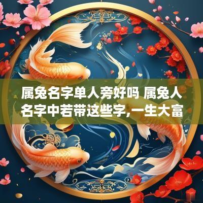 属兔名字单人旁好吗 属兔人名字中若带这些字,一生大富大贵