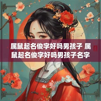 属鼠起名俊字好吗男孩子 属鼠起名俊字好吗男孩子名字