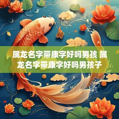 属龙名字带康字好吗男孩 属龙名字带康字好吗男孩子