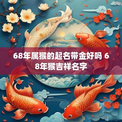 68年属猴的起名带金好吗 68年猴吉祥名字