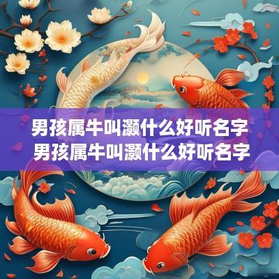 男孩属牛叫灏什么好听名字 男孩属牛叫灏什么好听名字呢