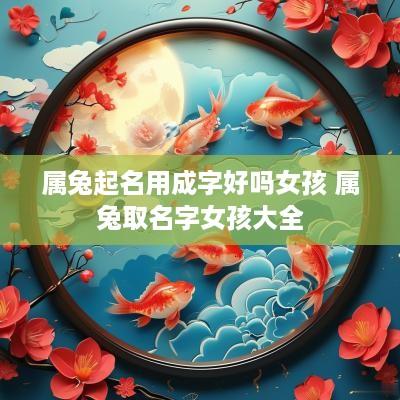 属兔起名用成字好吗女孩 属兔取名字女孩大全 属兔起名用成字好吗女孩 属兔取名字女孩大全