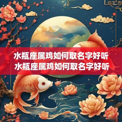 水瓶座属鸡如何取名字好听 水瓶座属鸡如何取名字好听点