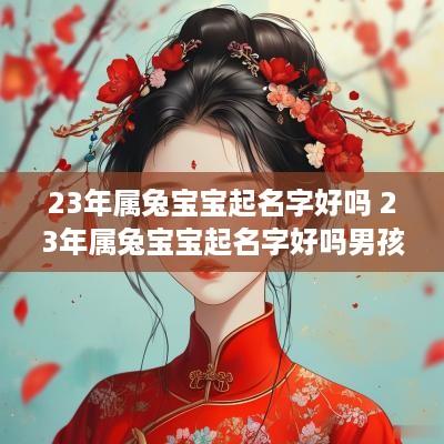 23年属兔宝宝起名字好吗 23年属兔宝宝起名字好吗男孩