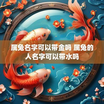 属兔名字可以带金吗 属兔的人名字可以带水吗
