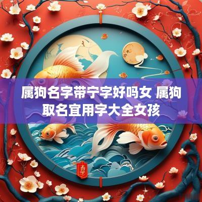 属狗名字带宁字好吗女 属狗取名宜用字大全女孩