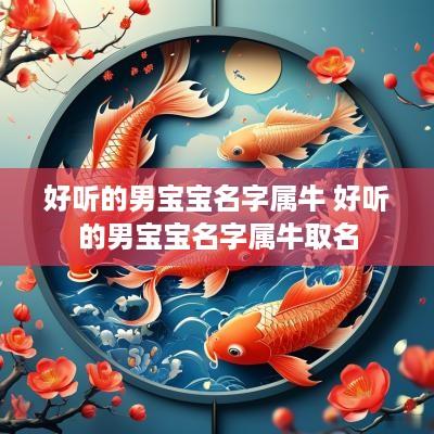 好听的男宝宝名字属牛 好听的男宝宝名字属牛取名