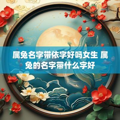 属兔名字带依字好吗女生 属兔的名字带什么字好
