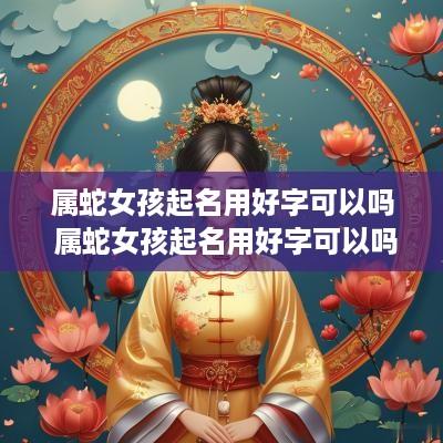 属蛇女孩起名用好字可以吗 属蛇女孩起名用好字可以吗怎么起