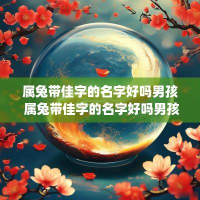 属兔带佳字的名字好吗男孩 属兔带佳字的名字好吗男孩怎么取