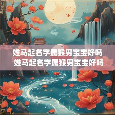 姓马起名字属猴男宝宝好吗 姓马起名字属猴男宝宝好吗