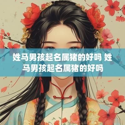 姓马男孩起名属猪的好吗 姓马男孩起名属猪的好吗