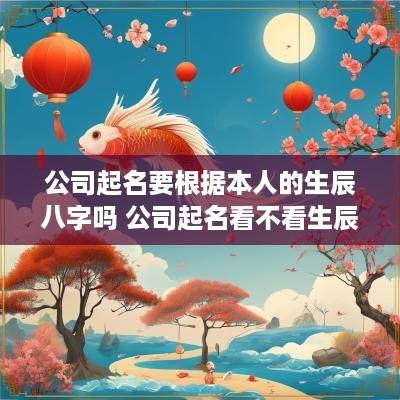 公司起名要根据本人的生辰八字吗 公司起名看不看生辰八字