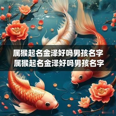 属猴起名金泽好吗男孩名字 属猴起名金泽好吗男孩名字大全