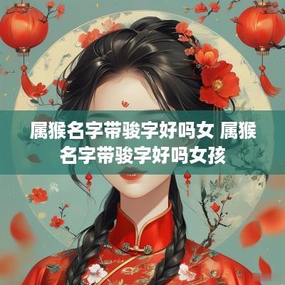 属猴名字带骏字好吗女 属猴名字带骏字好吗女孩