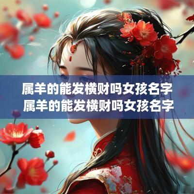 属羊的能发横财吗女孩名字 属羊的能发横财吗女孩名字大全