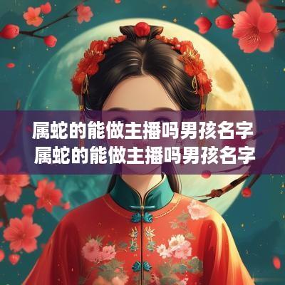 属蛇的能做主播吗男孩名字 属蛇的能做主播吗男孩名字大全
