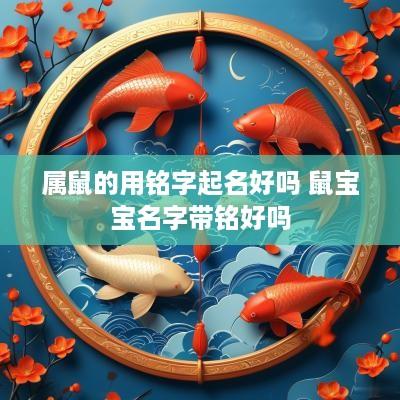 属鼠的用铭字起名好吗 鼠宝宝名字带铭好吗