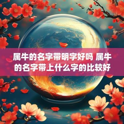 属牛的名字带明字好吗 属牛的名字带上什么字的比较好 属牛的名字带明字好吗 属牛的名字带上什么字的比较好