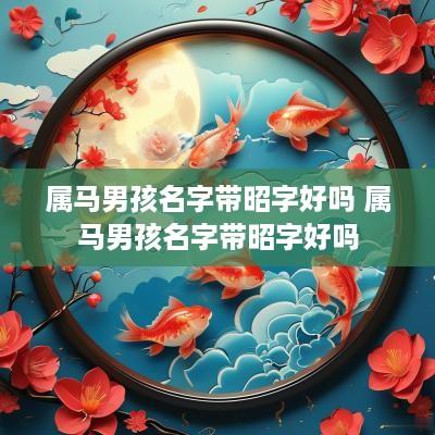 属马男孩名字带昭字好吗 属马男孩名字带昭字好吗