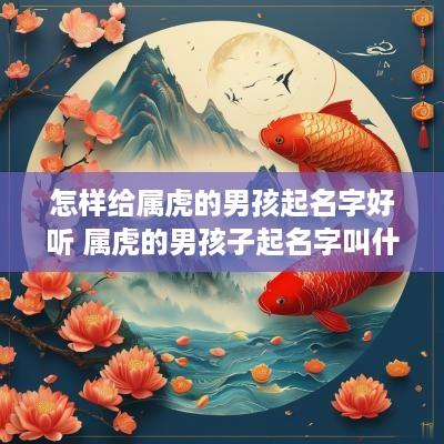 怎样给属虎的男孩起名字好听 属虎的男孩子起名字叫什么好