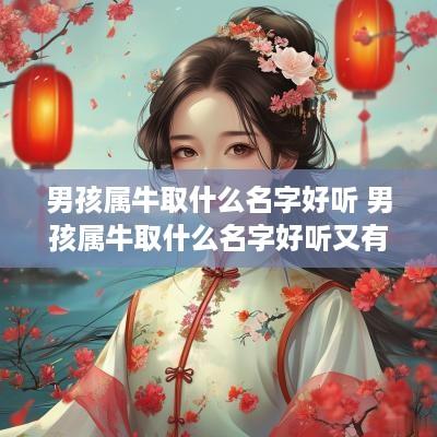 男孩属牛取什么名字好听 男孩属牛取什么名字好听又有深意